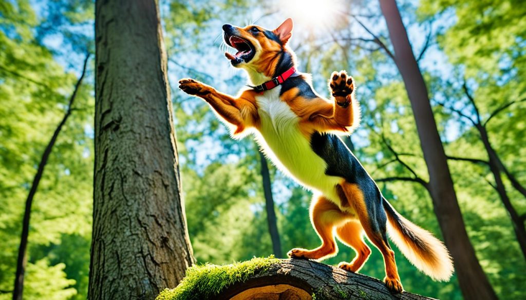 dog exercising